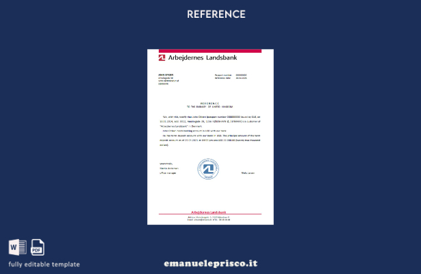 modello di riferimento della Danimarca Arbejdernes Landsbank stile verificato